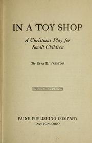 Cover of: In a toy shop. by Preston, Effa E., Preston, Effa E.