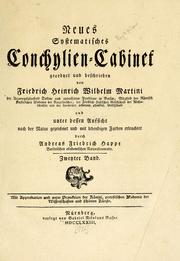 Cover of: Neues systematisches Conchylien-Cabinet by Friedrich Heinrich Wilhelm Martini