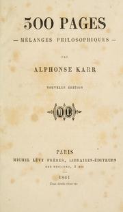 Cover of: 300 pages, mélanges philosophiques