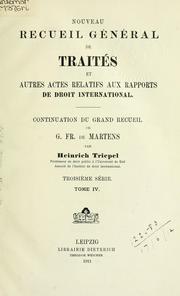 Cover of: [Recueil de traités]: Nouveau recueil général de traités ... continuation du grand recueil ...