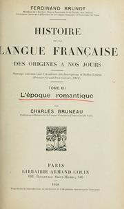 Cover of: Histoire de la langue française: des origines à 1900