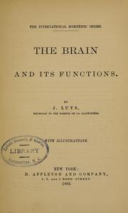 Cover of: Brain & its functions.