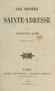 Cover of: Les soirées de Sainte-Adresse by Alphonse Karr