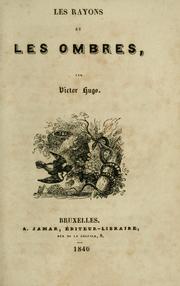 Cover of: Les rayons et les ombres. by Victor Hugo