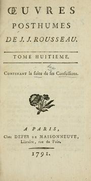 Cover of: Oeuvres de J.J. Rousseau de Geneve by Jean-Jacques Rousseau