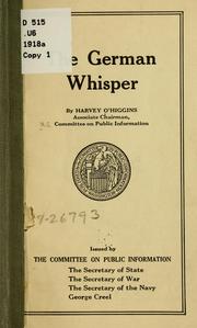 Cover of: The German whisper