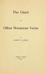 Cover of: The giant, and other nonsense verse