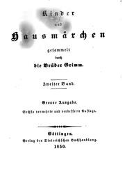 Cover of: Kinder und Hausmärchen by Brothers Grimm, Brothers Grimm, Jacob Ludwig Karl Grimm , Wilhelm Grimm