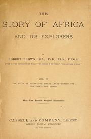 Cover of: story of Africa and its explorers