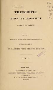 Cover of: Theocritus, Bion et Moschus: Graece et Latine