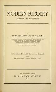 Cover of: Modern surgery: general and operative
