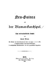 Cover of: Neu-Guinea und der Bismarckarchipel.: Eine wirtschaftliche Studie