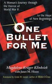 Cover of: One bullet for me