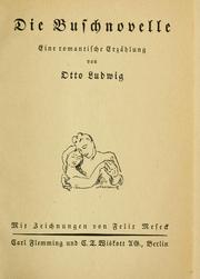 Cover of: Die Buschnovelle by Otto Ludwig