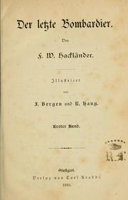 Cover of: Der letzte Bombardier by F. W. Hackländer