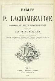 Cover of: Fables de P. Lachambeaudie