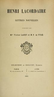 Cover of: Lettres nouvelles