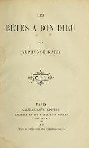Cover of: Les bêtes à bon Dieu