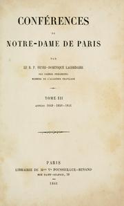 Cover of: Oeuvres du R. P. Henri-Dominique Lacordaire