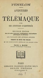 Cover of: Les avantures de Telemaque, fils d'Ulysse...