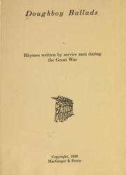 Cover of: Doughboy ballads by rhymes written by service men during the great war ...