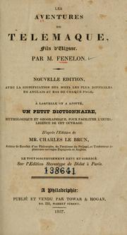 Cover of: Les aventures de Télémaque, fils d'Ulysse by François de Salignac de La Mothe-Fénelon