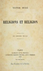 Cover of: Religions et religion. by Victor Hugo