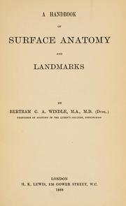 Cover of: A handbook of surface antomy and landmarks