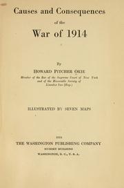 Cover of: Causes and consequences of the war of 1914