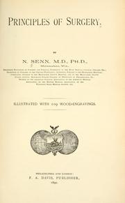 Cover of: Principles of surgery. by Senn, Nicholas