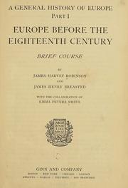 Cover of: A general history of Europe by James Harvey Robinson