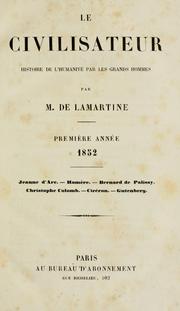 Cover of: Le civilisateur by Alphonse de Lamartine