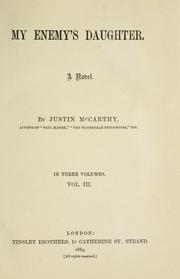 Cover of: My enemy's daughter. by Justin McCarthy