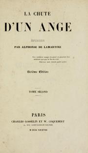 Cover of: La chute d'un ange by Alphonse de Lamartine