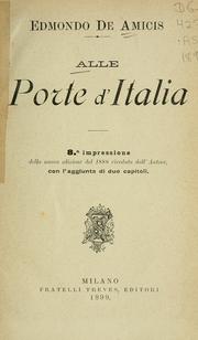 Cover of: Alle porte d'Italia