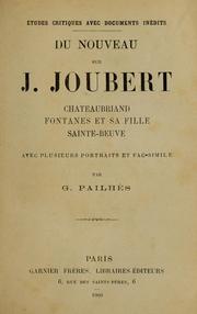 Cover of: Du nouveau sur J. Joubert by Gabriel Pailhès