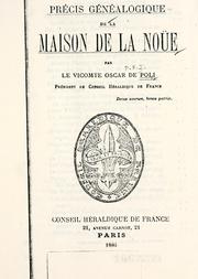 Cover of: Précis généalogique de la maison de La Noüe