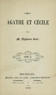 Cover of: Agathe et Cécile.