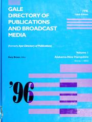 Cover of: 1996 Gale directory of publications and broadcast media by Gary Braun, editor.