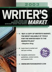 Cover of: 2003 writer's market: 8,000 editors who buy what you write