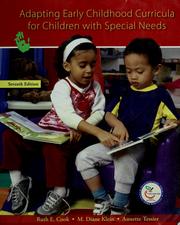 Cover of: Adapting early childhood curricula for children with special needs by Ruth E. Cook