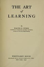 Cover of: The art of learning