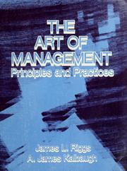 Cover of: The art of management: principles and practices