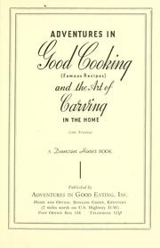 Cover of: Adventures in good cooking by Duncan Hines (person)