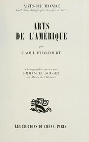 Cover of: Arts de l'Amerique.