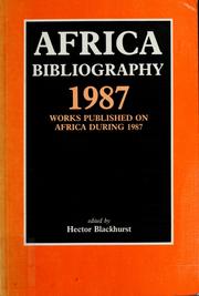 Cover of: Africa bibliography