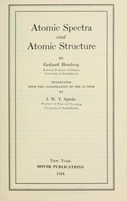 Cover of: Atomic spectra and atomic structure by Gerhard Herzberg