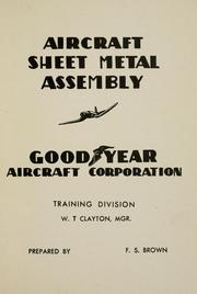 Cover of: Aircraft sheetmetal assembly. by Frank Shenkel Brown