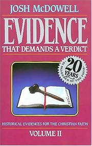 Cover of: Evidence that demands a verdict by Josh McDowell