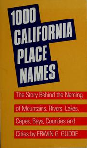 Cover of: 1000 California place names: their origin and meaning.